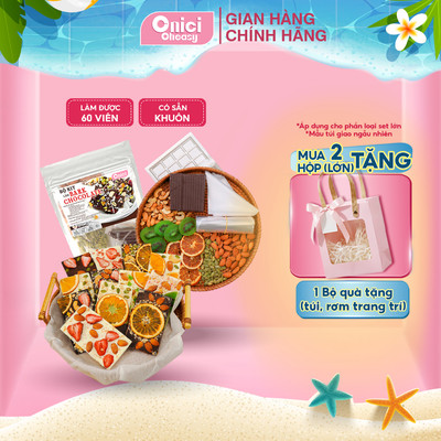 SET TỰ LÀM CHOCOLATE BARK 60 VIÊN THÀNH PHẨM ONICI