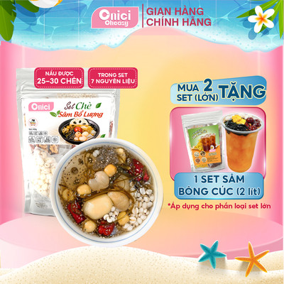Set nguyên liệu chè SÂM BỔ LƯỢNG thanh mát Bếp Của Mẹ Onici set lớn nấu 30 chén