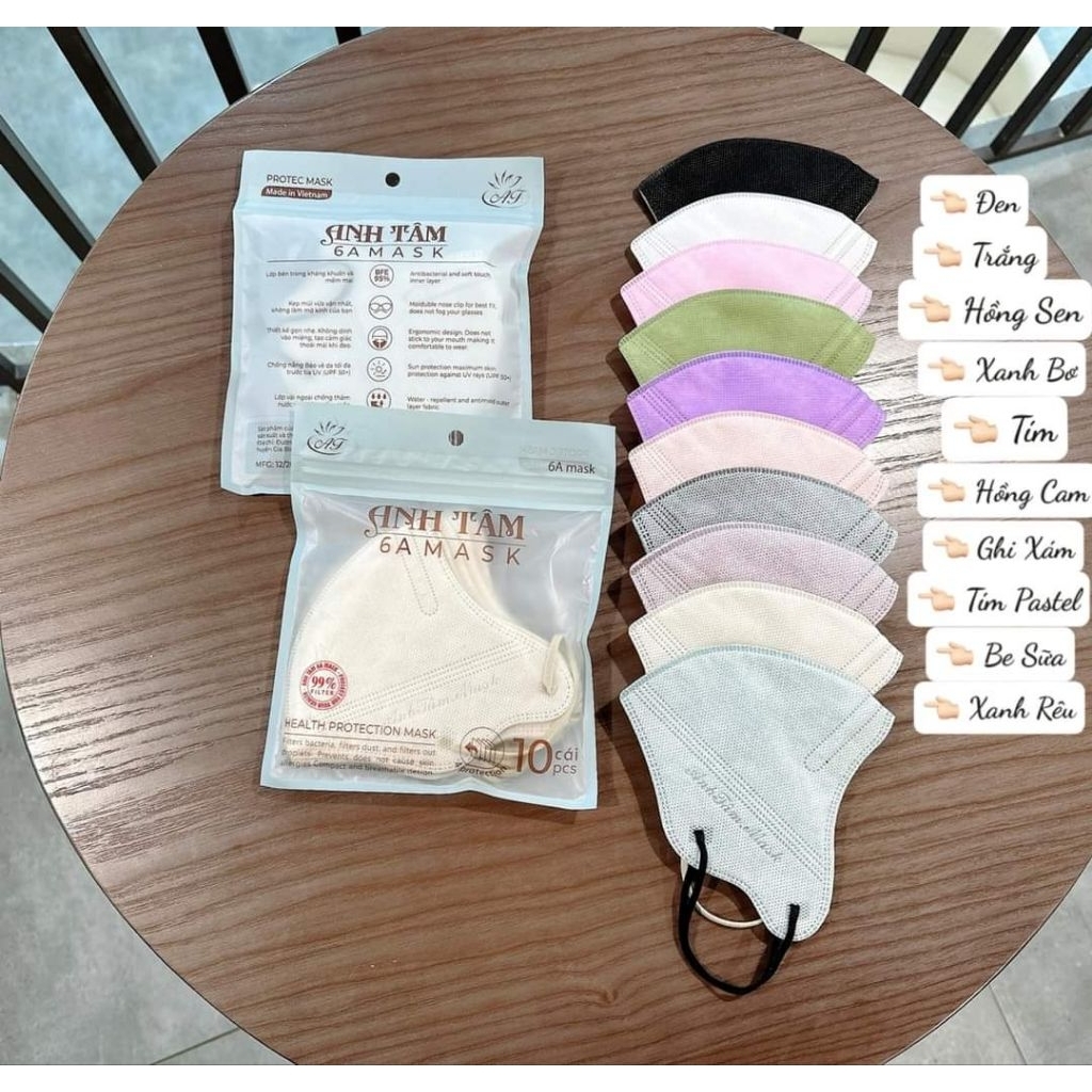 combo 100 chiếc khẩu trang 6a Anh Tâm