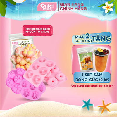 COMBO set chè KHÚC BẠCH kèm KHUÔN tự chọn ONICI thành phẩm 20-25 chén chè