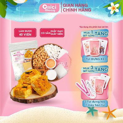 Set bánh bông tuyết hoàng kim Bếp Của Mẹ Onici nguyên liệu nấu cơ bản 20 viên