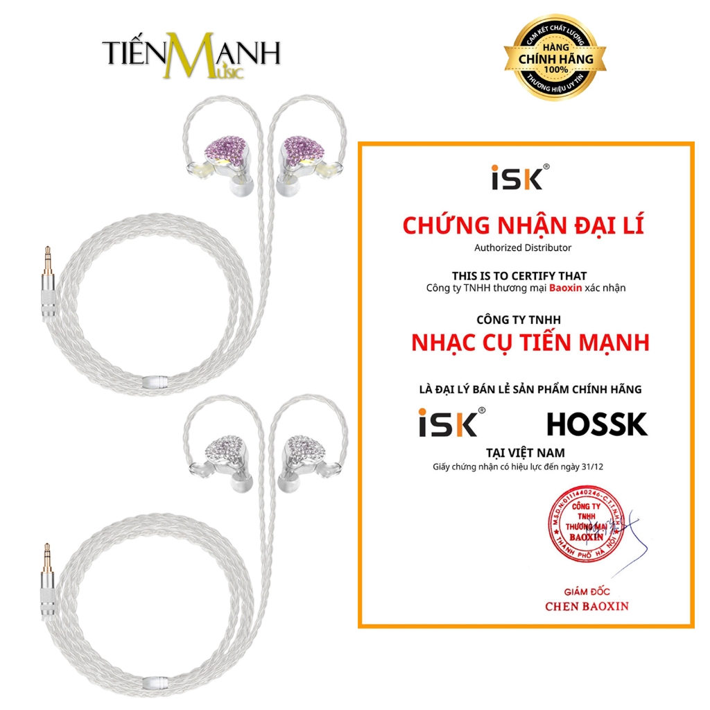 [Chính Hãng] Tai Nghe Kiểm Âm Nhét Tai In Ear ISK ES80 - Housing Studio Monitor Headphones Jack 3.5m