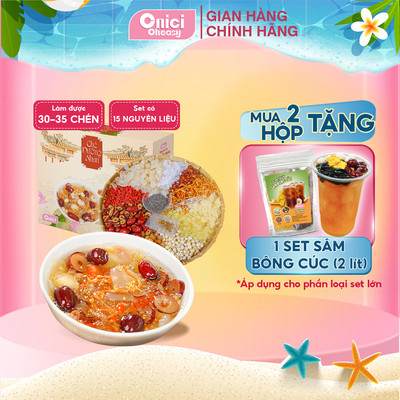 Hộp chè dưỡng nhan tuyết yến 700gr gồm 15 nguyên liệu thượng hạng ONICI