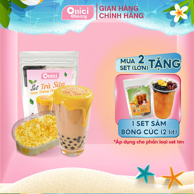 Trà sữa tự pha Bếp Của Mẹ Onici Set nguyên liệu trà sữa Kem trứng mix vụn dừa nướng cao cấp 20-25 ly