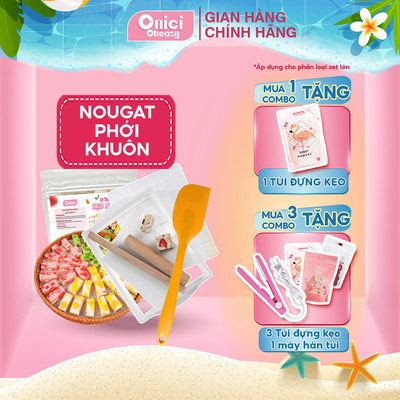 COMBO set làm KẸO NOUGAT thượng hạng 60 viên và dụng cụ làm kẹo tự chọn ONICI