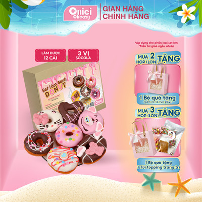 Set nguyên liệu làm bánh Donut ONICI làm thành phẩm 10-12 bánh