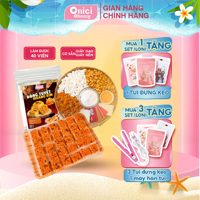 Set bánh bông tuyết hoàng kim thượng hạng Bếp Của Mẹ Onici nguyên liệu nấu thành phẩm 40 viên