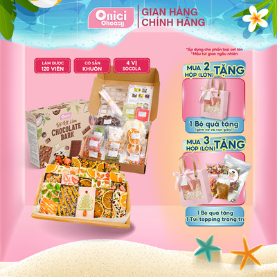 Set nguyên liệu Chocolate Bark, socola thanh ONICI thành phẩm 120 VIÊN