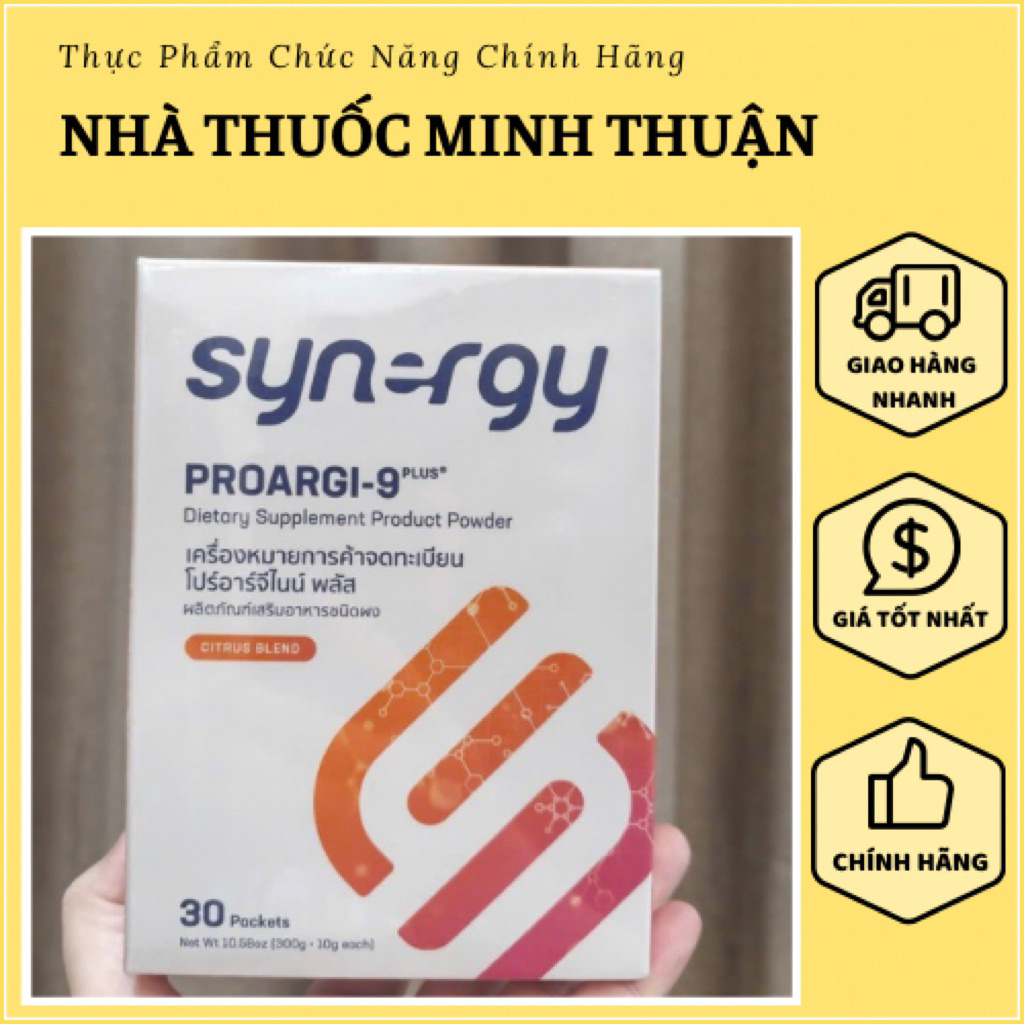 Synergy ProArgi-9 Plus – Thực phẩm bổ sung L-arginine dạng bột, hương cam, hộp 30 gói