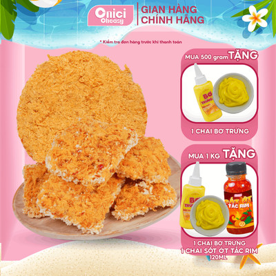Combo cơm cháy đáy nồi siêu chà bông 500 gram, mắm hành 500gr ONICI