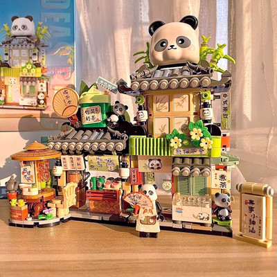 [ Hàng mới về ]Bộ lắp ráp LOZ mini mô hình nhà Gấu Trúc sáng tạo