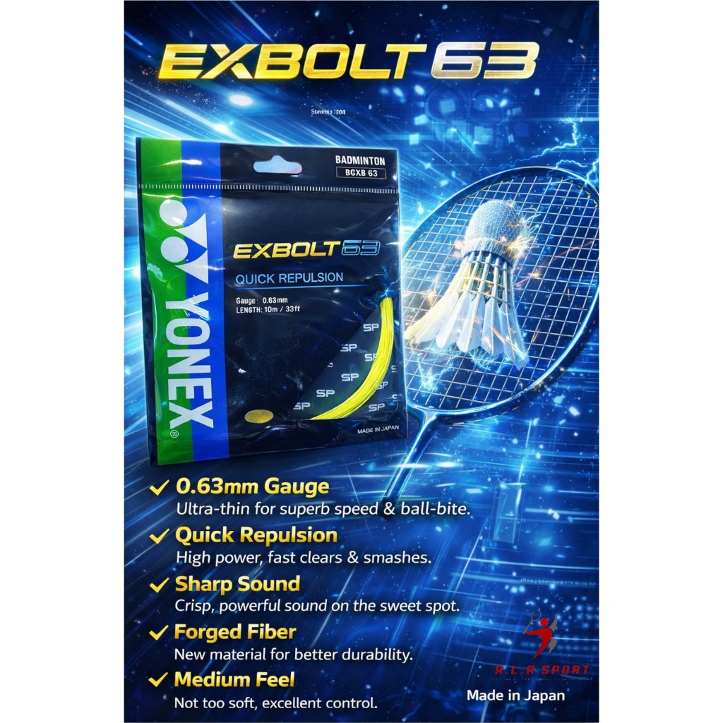 Cước đan vợt chính hãng, Cước Yonex Exbolt 63