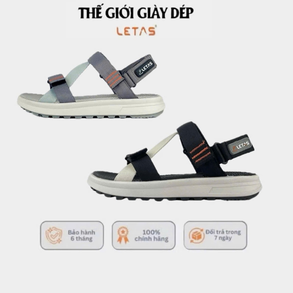 Giày sandal Let as D729 - dép quai hậu nam nữ unisex đi học, sandal quay chéo, đi chơi, đi biển  thờ