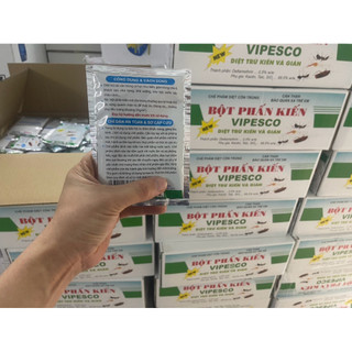 Bột Phấn Kiến Vipesco Dùng Trong Gia Dụng Gói 50g dùng trong gia đình, chậu hoa cây cảnh có kiến