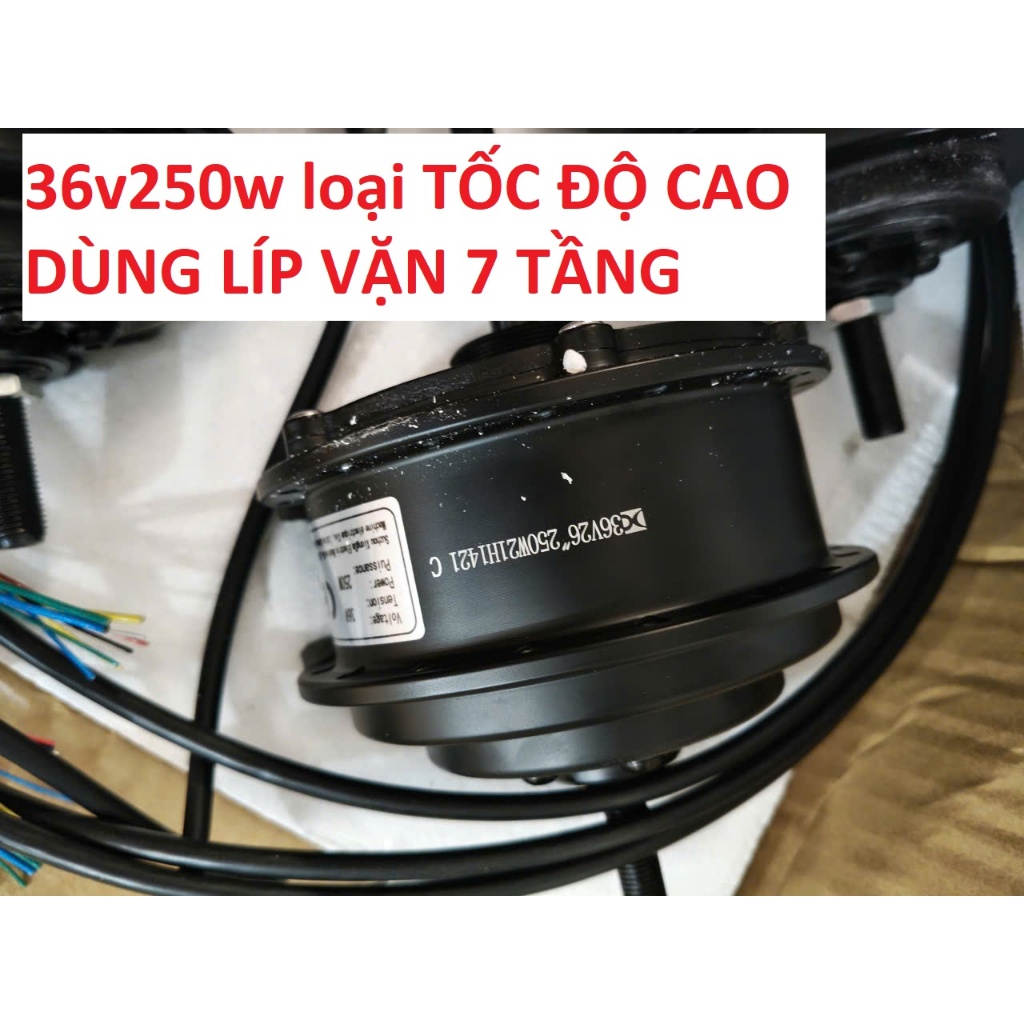 Hàng xịn  Động cơ SAU lắp xe đạp thể thao thành xe điện 36V250..350w bánh sau