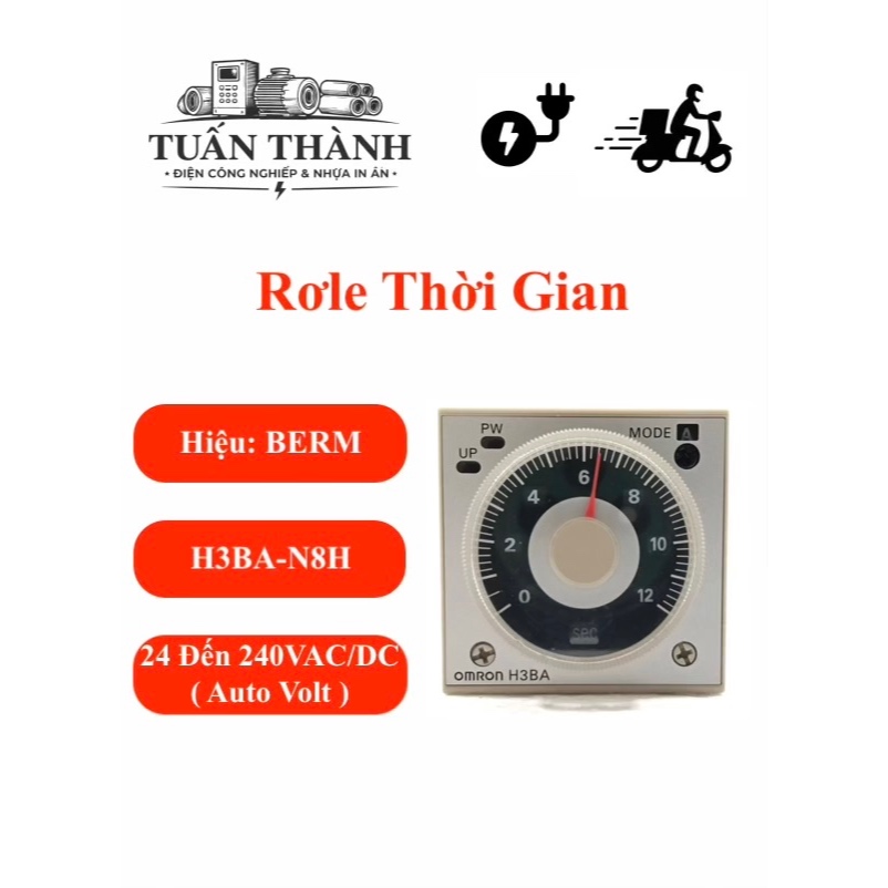 Rơle Thời Gian H3BA-N8H Hiệu BERM  [LOẠI TỐT]