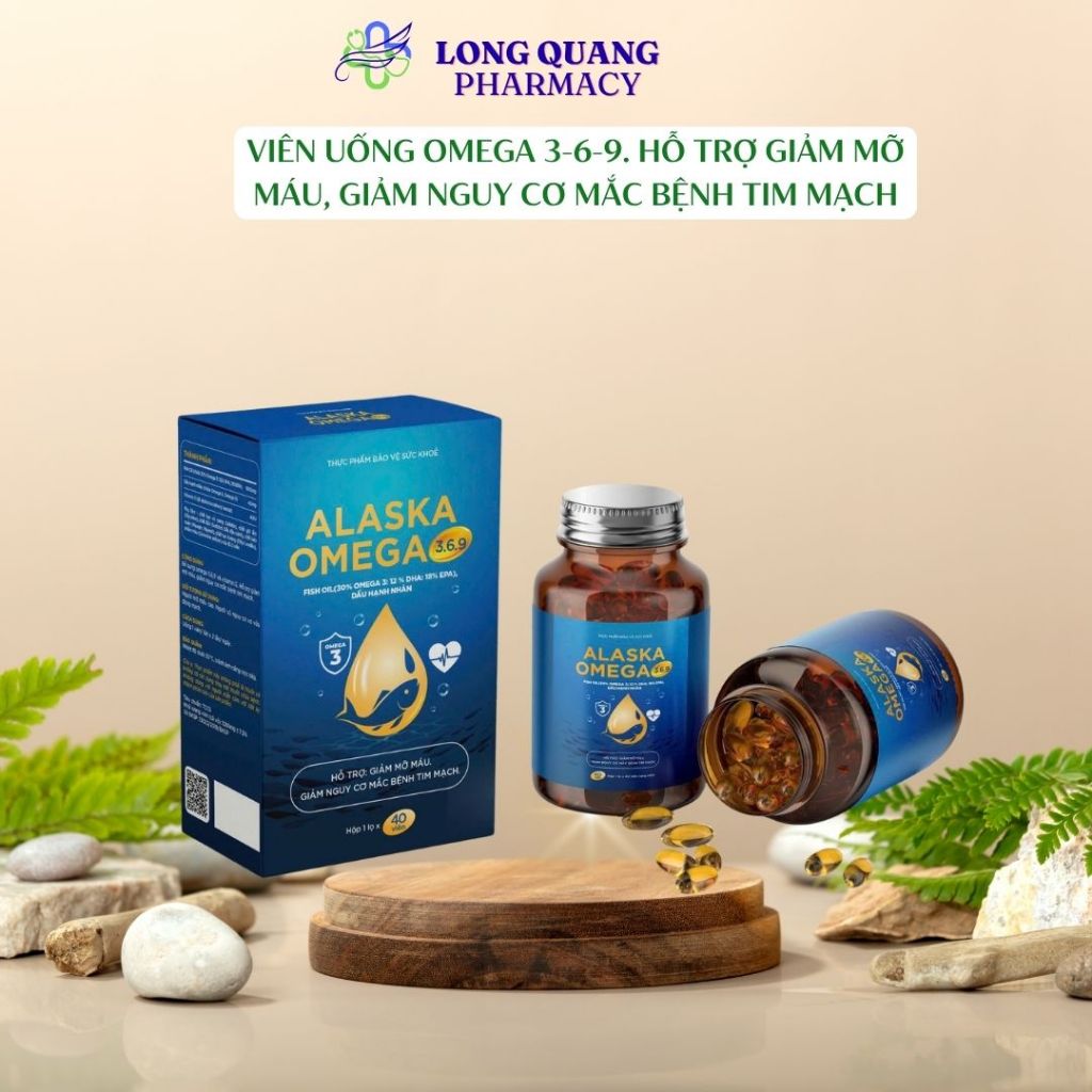 VIÊN UỐNG OMEGA 3,6,9 ALASKA CHAI 40 VIÊN