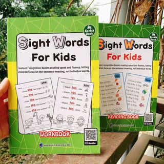 Sách - Bộ đôi Sight Words For Kids cho bé tập đọc, luyện từ