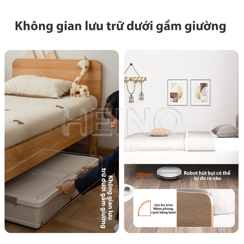 HEINO Pallet gỗ giường gỗ thông nhập khẩu chân cao 30cm cứng cáp chịu được nhảy an toàn cho bé | BigBuy360 - bigbuy360.vn