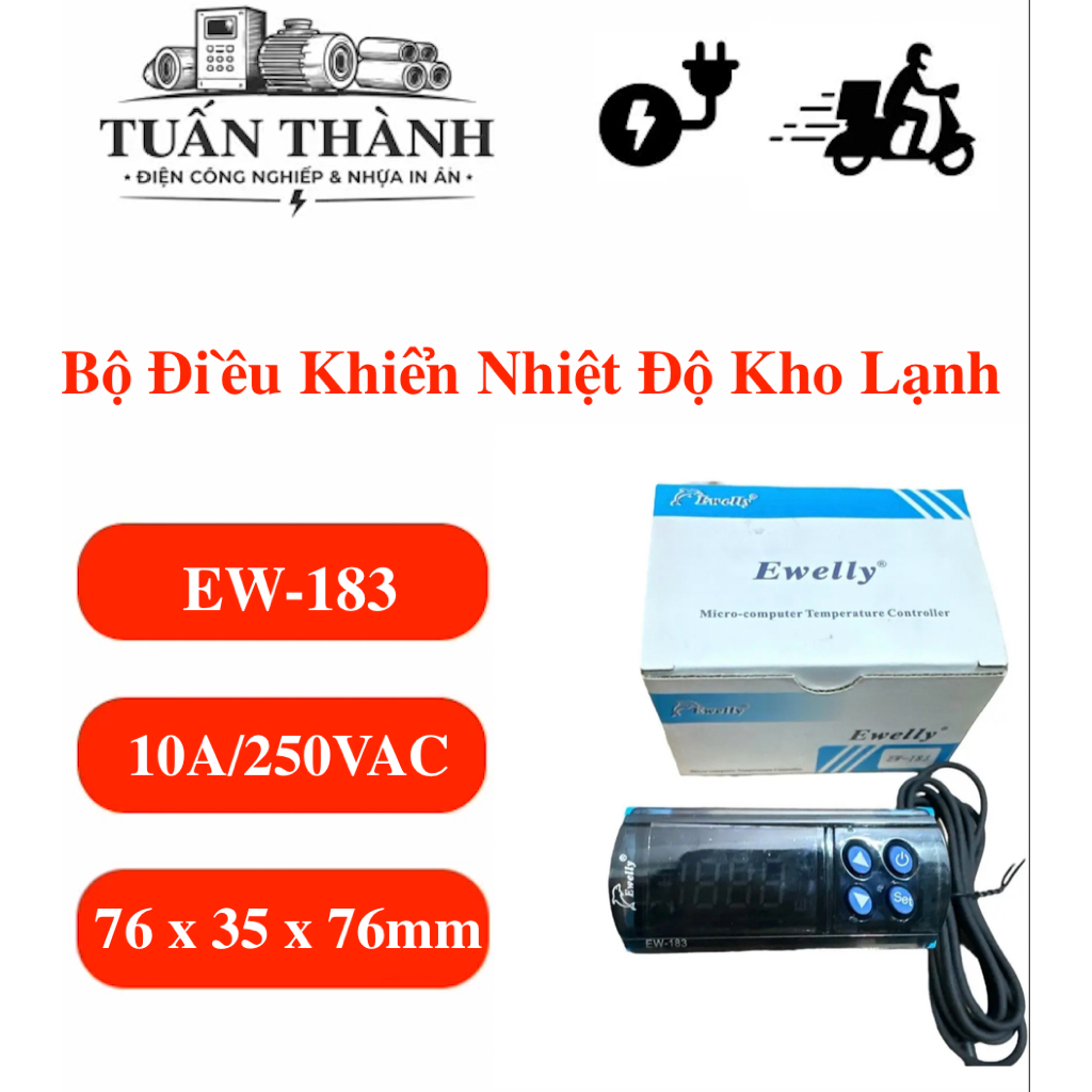 Bộ Điều Khiển Nhiệt Độ Kho Lạnh EW-183 Hiệu EWELLY
