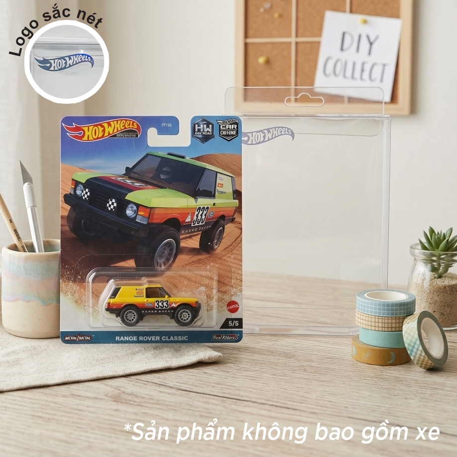 Hộp PVC nắp gập đựng card có logo Hot wheels Premium 1:64 PVC_HW_PRE_V3
