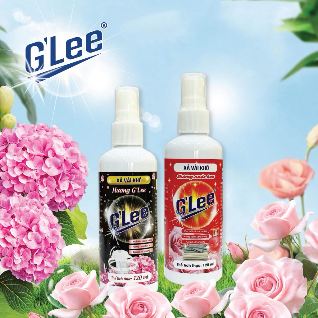 Chai xịt xả vải khô Glee