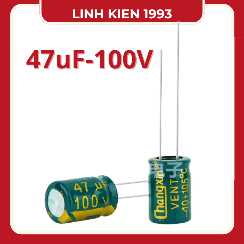 [ 2 Con ] Tụ Điện 47uF 100V LOW ESR Chính Hãng Changxin – Tụ Hóa Lọc Nguồn Chất Lượng Cao, Chịu Nhiệ