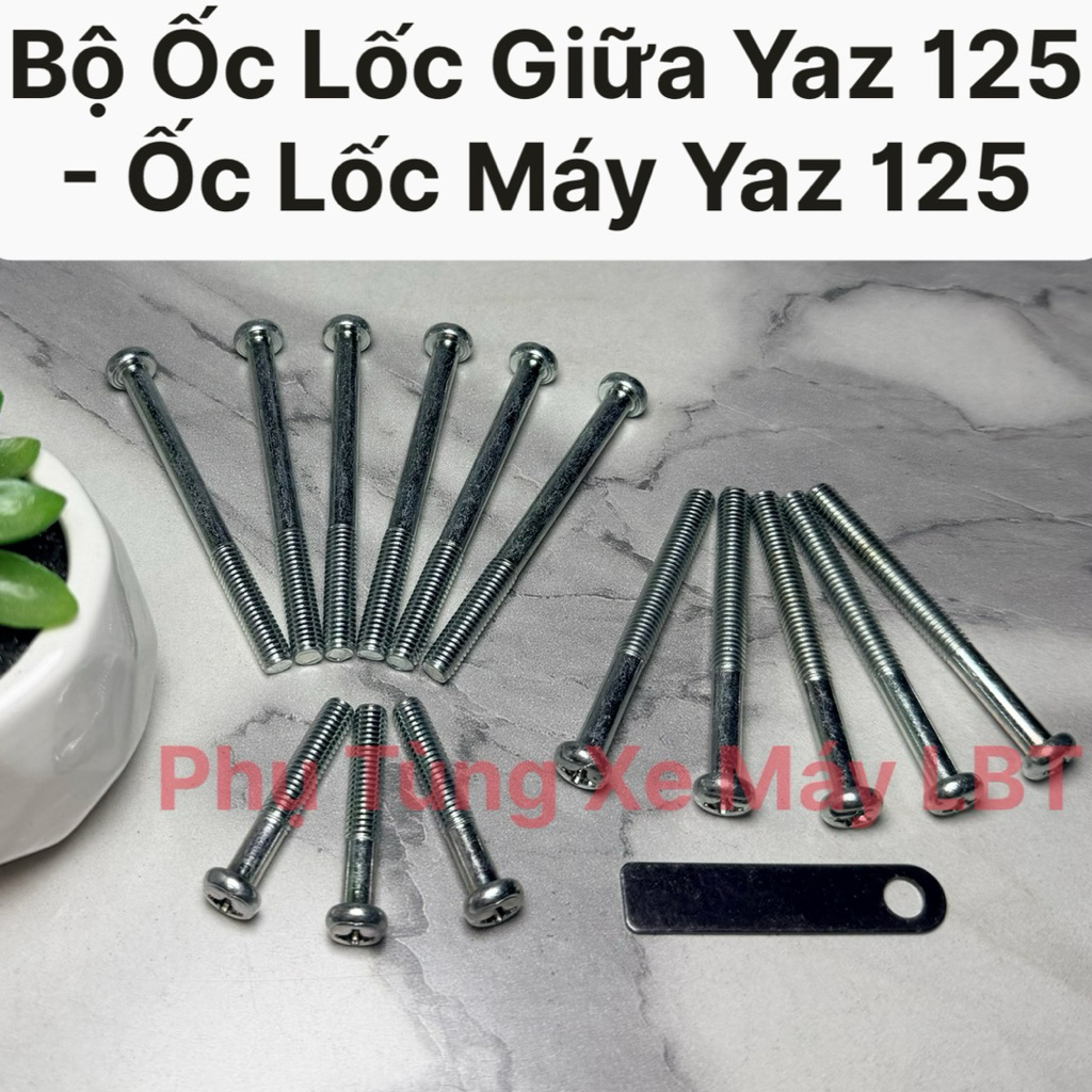Bộ Ốc Lốc Giữa Yaz 125 - Ốc Lốc Máy Yaz 125 Hàng Cao Cấp