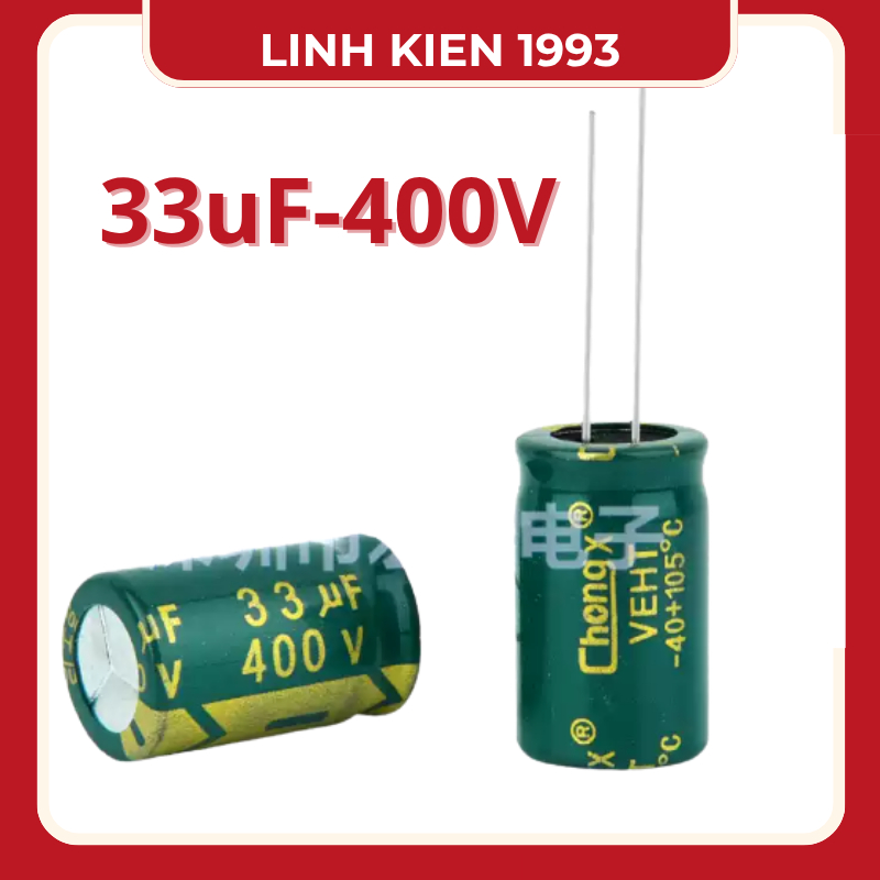[ 2 Con ] Tụ Điện 33uF 400V LOW ESR Chính Hãng Changxin – Tụ Hóa Lọc Nguồn Chất Lượng Cao, Chịu Nhiệ