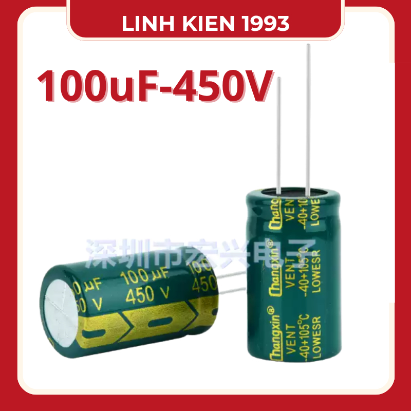 [ 2 Con ] Tụ Điện 100uF 450V LOW ESR Chính Hãng Changxin – Tụ Hóa Lọc Nguồn Chất Lượng Cao, Chịu Nhi