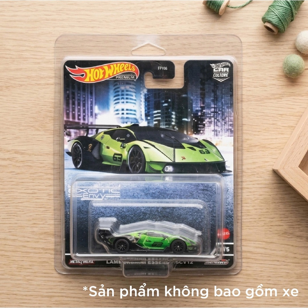 Hộp bảo vệ nhựa Pvc đựng Hotwheels Premium bản card tỉ lệ 1:64 PVC_HW