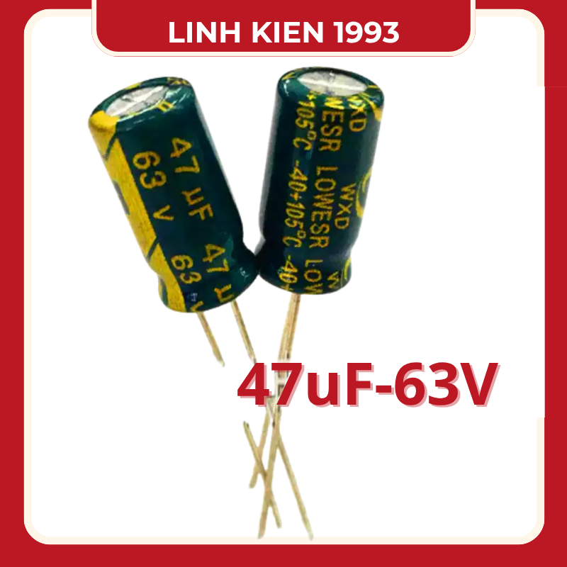 [ 2 Con ] Tụ Điện 47uF 63V LOW ESR Chính Hãng Changxin – Tụ Hóa Lọc Nguồn Chất Lượng Cao, Chịu Nhiệt