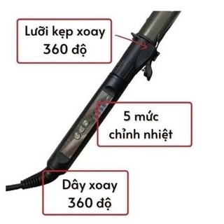 Máy uốn xoăn trục xoay 360° loại 1 men 6 lớp tuamalin kết hợp kim tittan