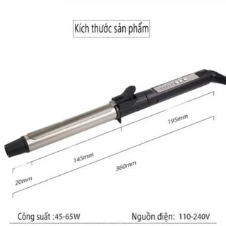 Máy uốn xoăn trục xoay 360° loại 1 men 6 lớp tuamalin kết hợp kim tittan