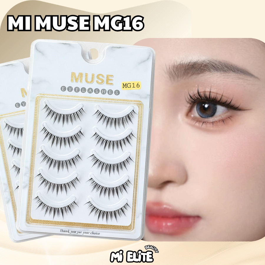 Mi Muse Gân Trong MG16 - Mi Giả Sợi Mỏng,Tự Nhiên,Lên Mắt Xinh - Mi Elite Beauty