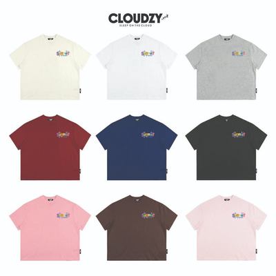 Áo thun boxy CLOUDZY in logo màu 100% cotton 250gsm áo phông form rộng nam nữ unisex streetwear local brand SUMMER