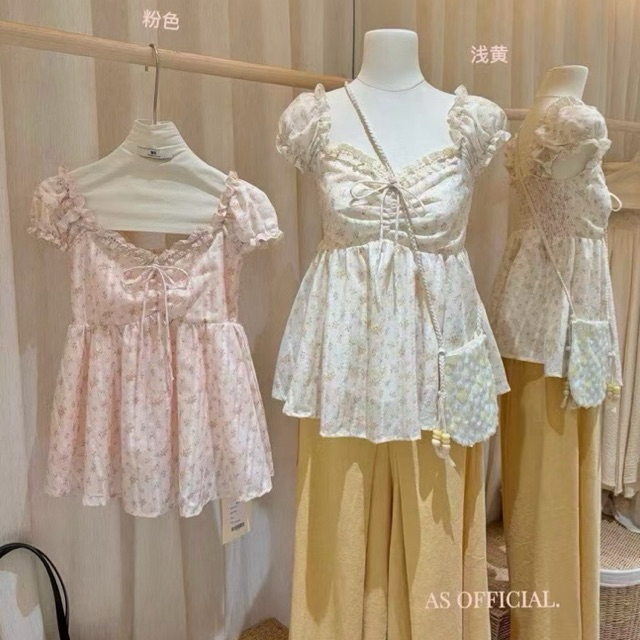 𝙎𝙀𝙀𝙈𝙀 - ÁO BABYDOLL HOA NHÍ AS OFFICIAL