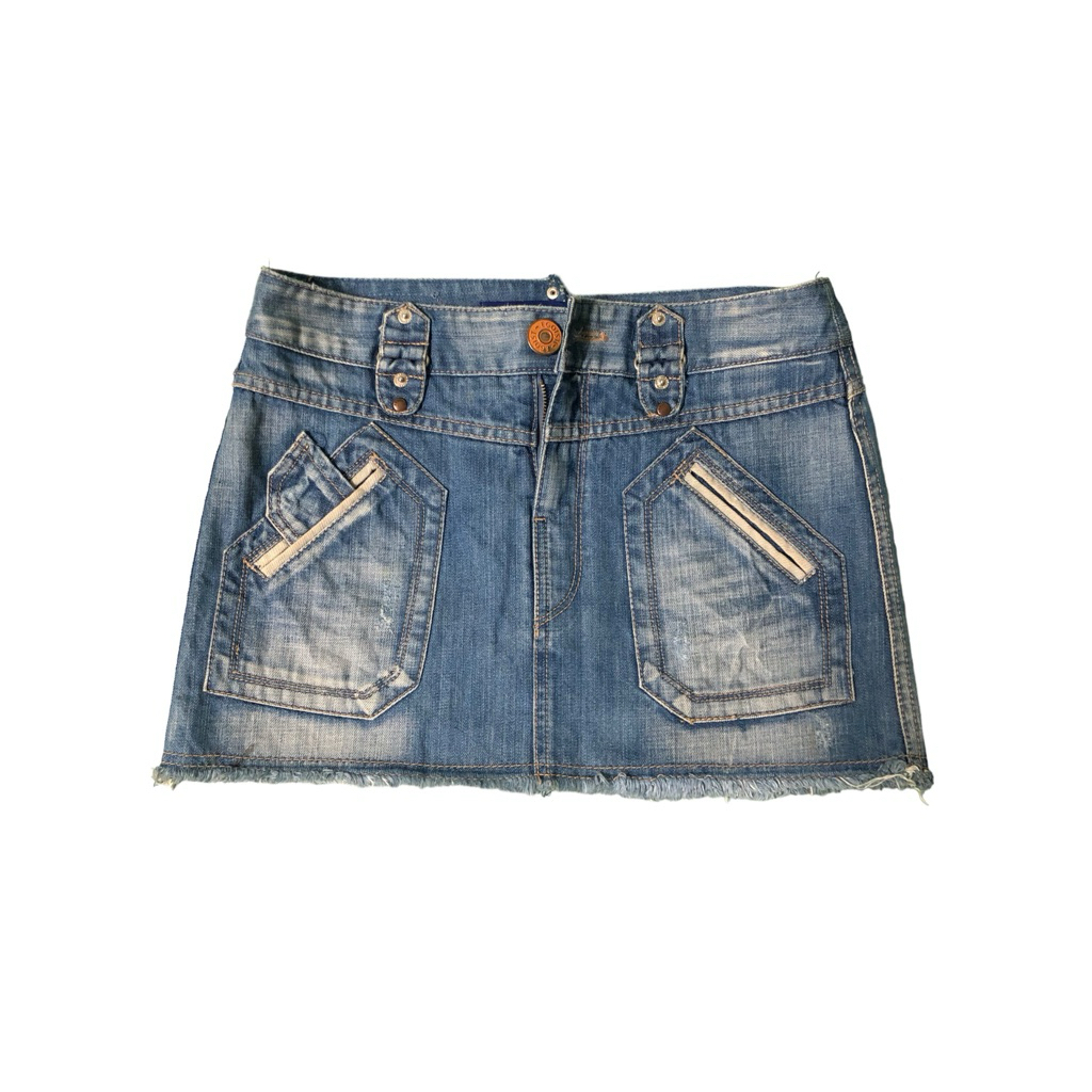 Váy jean y2k - 2hand - váy ngắn jean