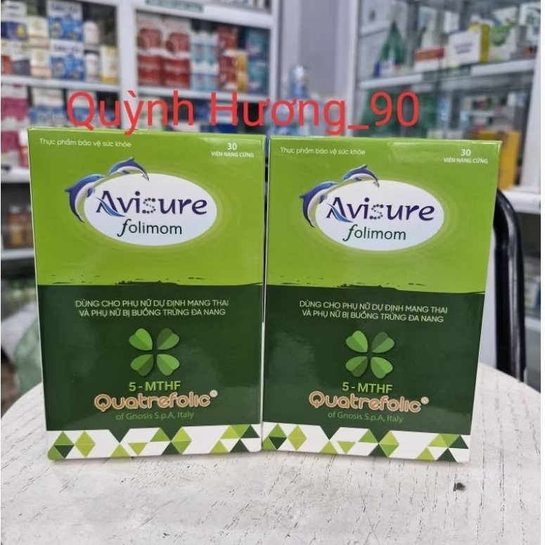 Viên uống 5-MTHF Avisure Folimom hộp 30 viên giúp tăng cường sức khỏe sinh sản nữ