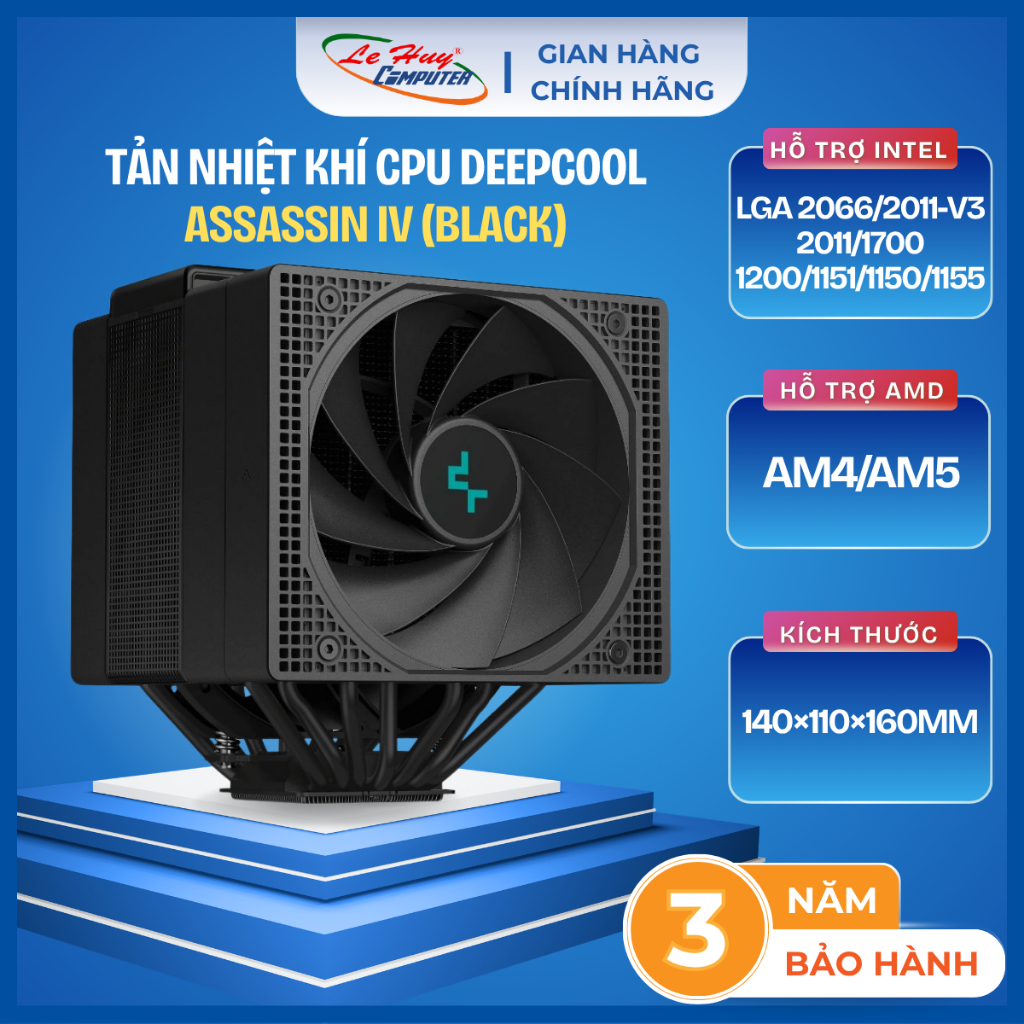 Tản Nhiệt Khí CPU DEEPCOOL ASSASSIN IV (Black) - Hàng Chính Hãng