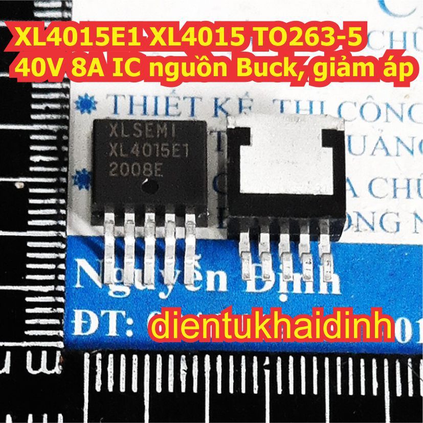 2 con IC XL4015E1 XL4015 TO263-5 40V 8A IC nguồn Buck, giảm áp kde8048