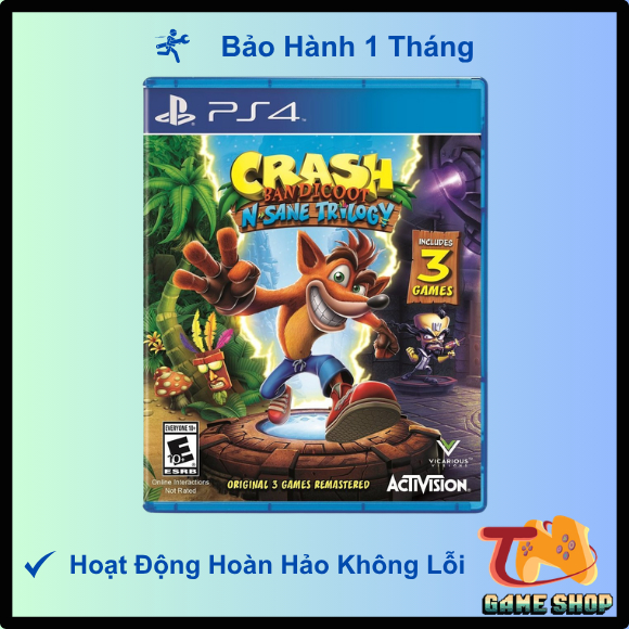 Đĩa Game Ps4: Crash Bandicoot N. Sane Trilogy