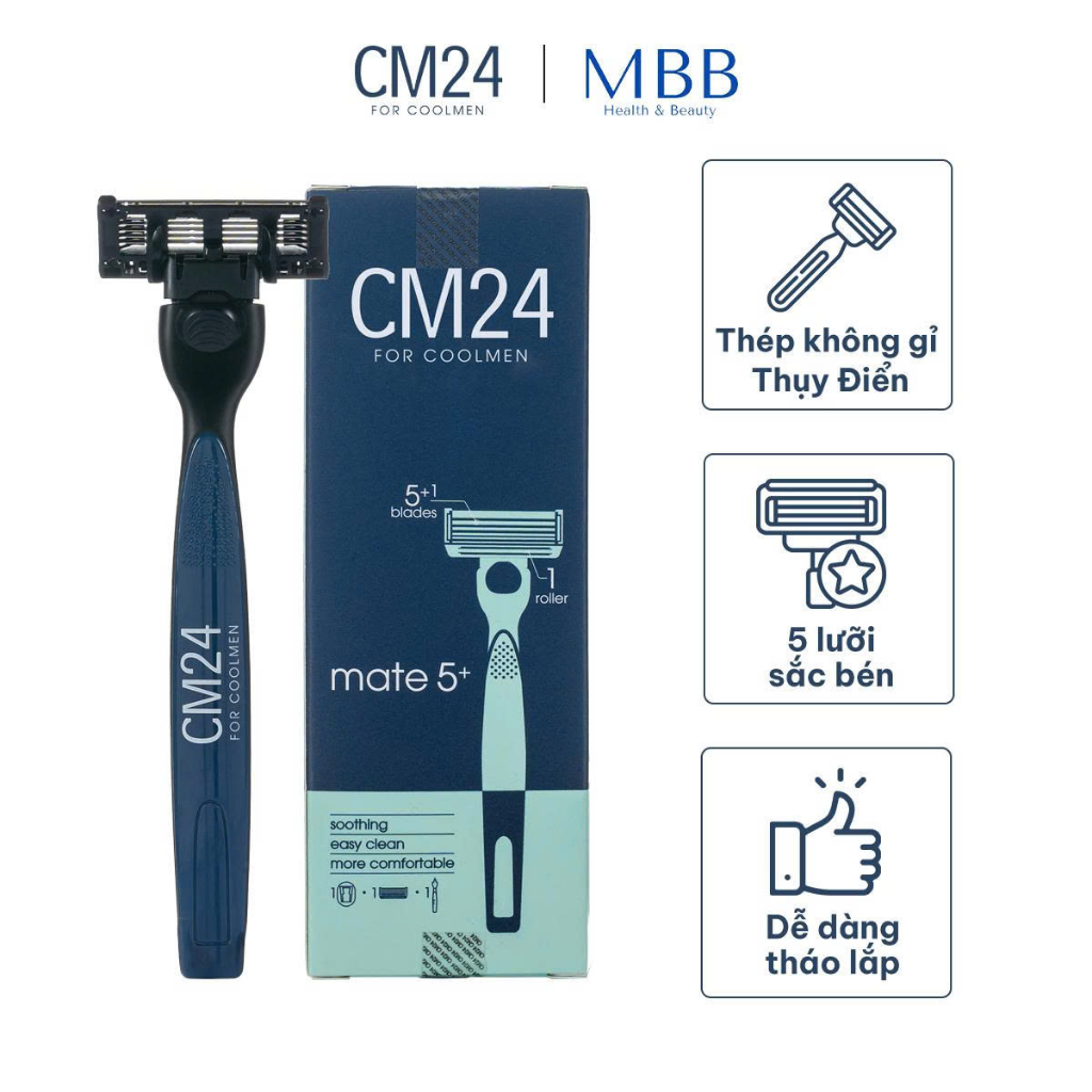Bộ dao cạo râu CM24 5 lưỡi kèm móc treo