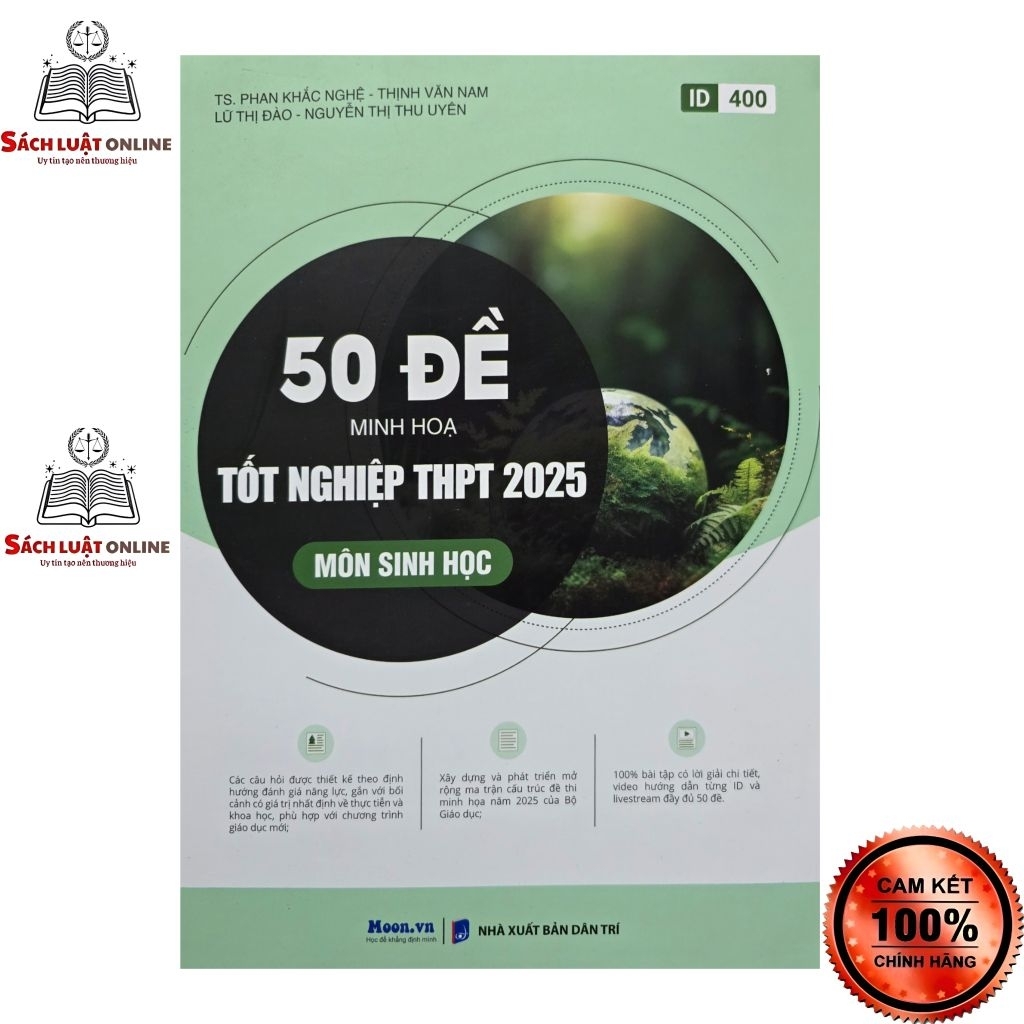 Sách - 50 đề minh họa tốt nghiệp THPT năm 2025 môn Sinh Học