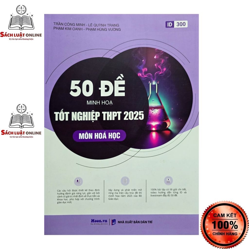 Sách - 50 đề minh họa tốt nghiệp THPT 2025 môn Hóa Học