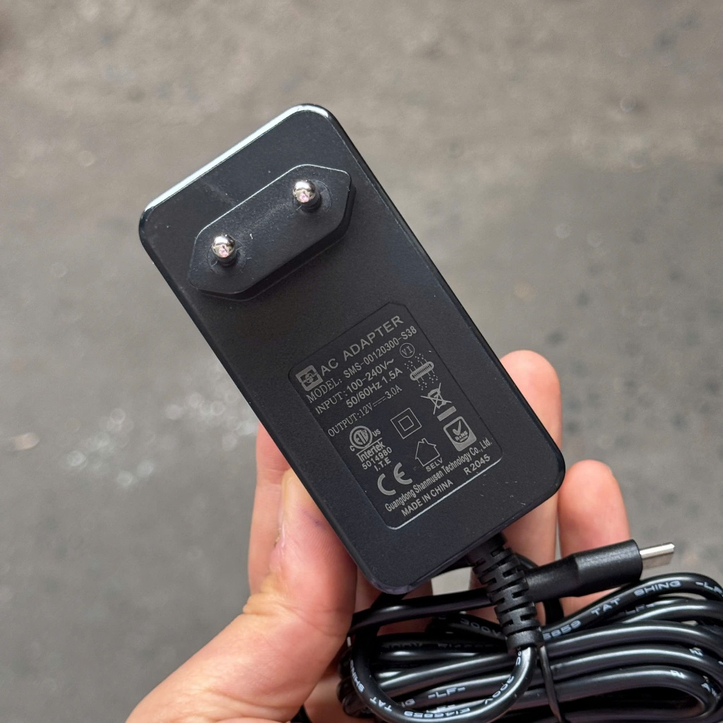 Bộ chuyển đổi nguồn 12V 3A 36W, Bộ nguồn USB Type C 12v