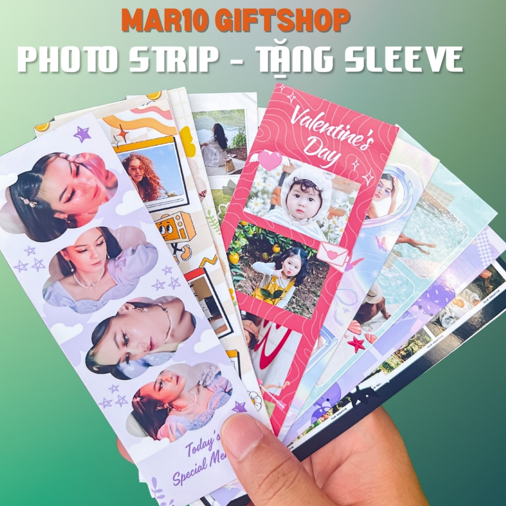 In Photostrip 4 Ảnh Theo Yêu Cầu Tặng Sleeve - Hình Nam Châm Photo Strip Nhiều Mẫu SP2