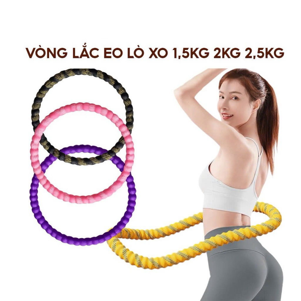 Vòng Lắc Bụng Lắc Eo Giảm Mỡ Bụng Bọc Dẻo Mềm Mại, An Toàn Dễ Sử Dụng Dây Lắc Eo Tập Bụng