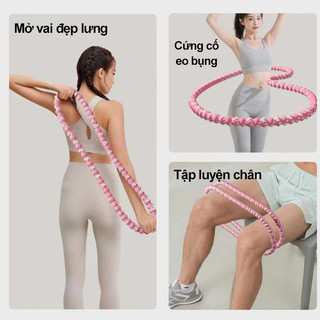 Vòng Lắc Bụng Lắc Eo Giảm Mỡ Bụng Bọc Dẻo Mềm Mại, An Toàn Dễ Sử Dụng Dây Lắc Eo Tập Bụng