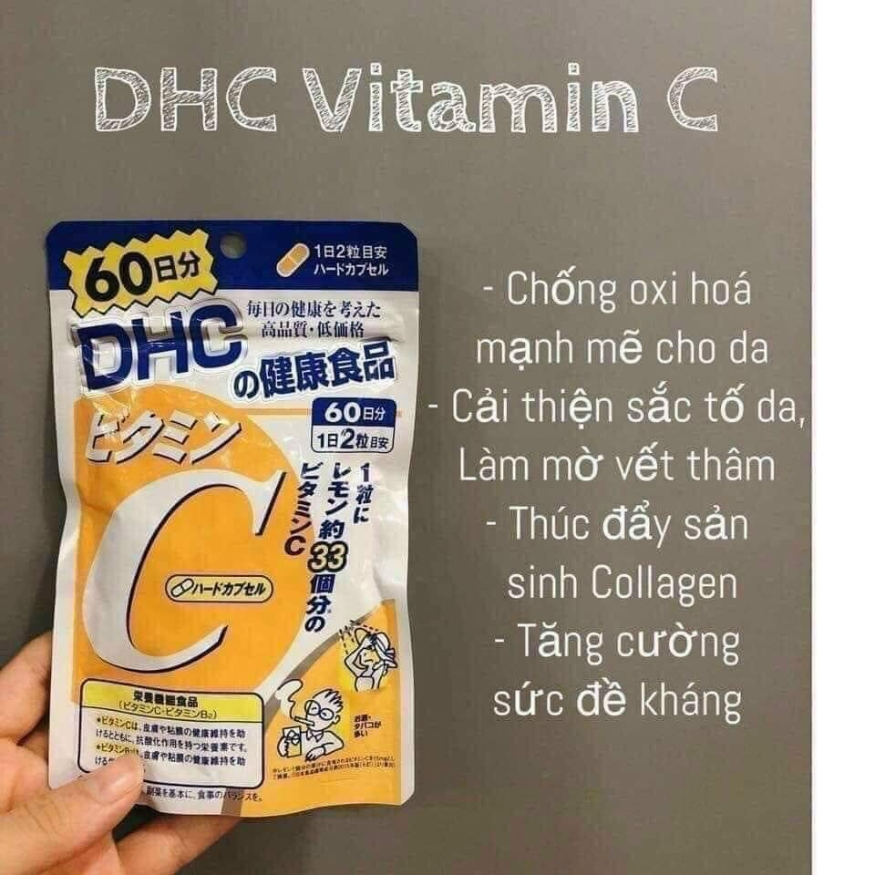 [Date 2029] DHC Vitamin C gói 120 viên 60 NGAỲ chính hãng nội địa Nhật bản, vitamin c dhc